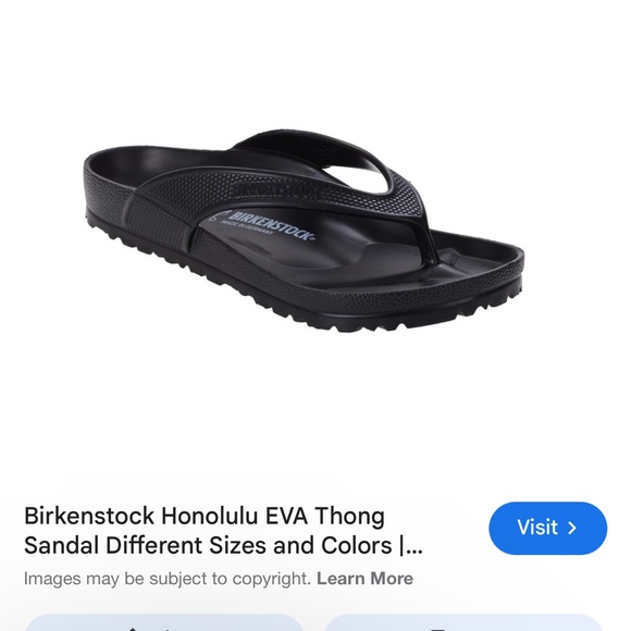 Birkenstock Black Thong Sandals - Picture 1 of 7